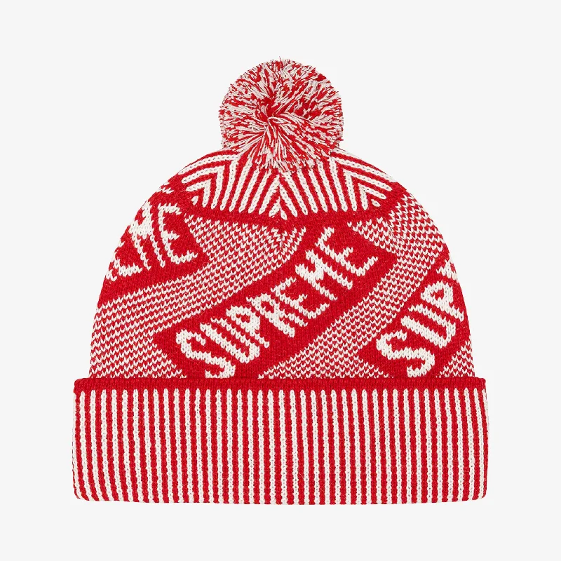 Bold graphic cap for standout fashion flair -Supreme Beanie 'Banner' Red (FW21)