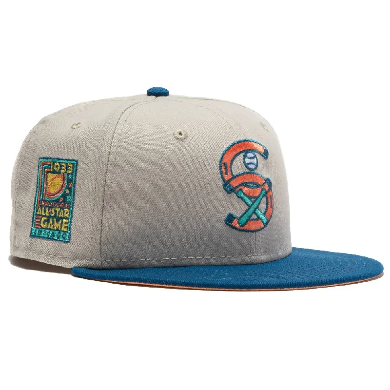 Fitted trucker cap for custom head fit -New Era x MLB Ocean Drive 'Chicago White Sox 1933 Inaugural All-Star Game' 59Fifty Patch Fitted Hat (Hat Club Exclusive)