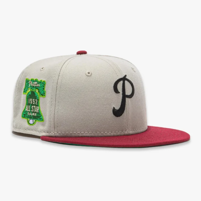 Sports team cap for game day support -New Era x MLB Beer Pack 'Philadelphia Phillies 1952 All-Star Game' 59Fifty Patch Fitted Hat (Hat Club Exclusive)