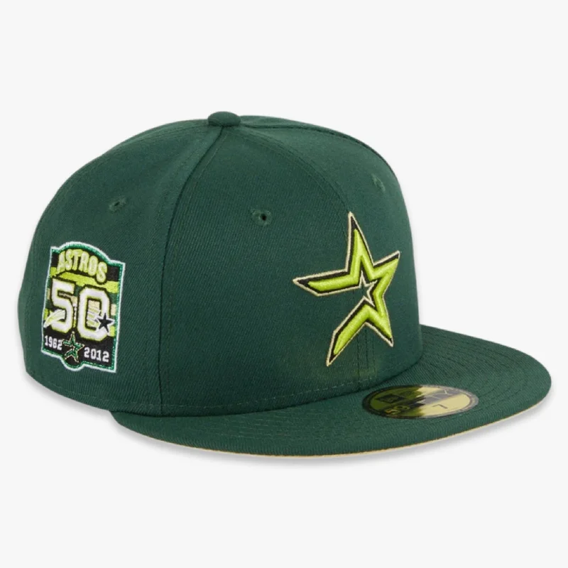 Adjustable snapback cap for easy fit tweaks -New Era x MLB Crocodile 'Houston Astros 50th Anniversary' 59Fifty Patch Fitted Hat (Hat Club Exclusive)