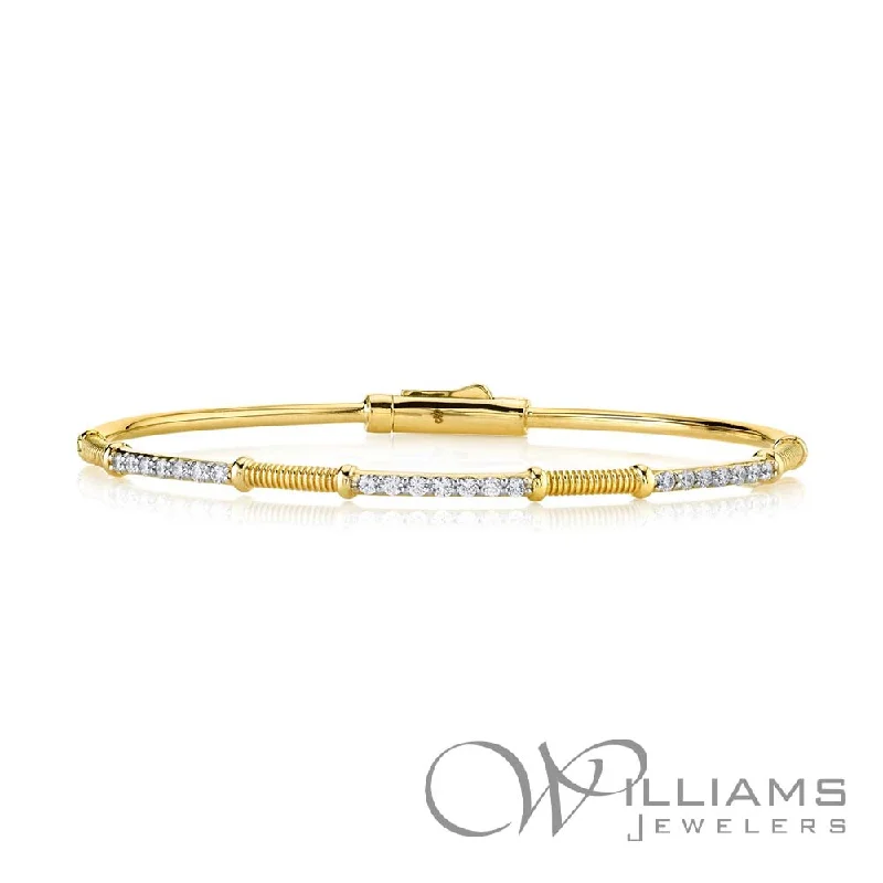 Bracelets with woven leather for rustic style -Sloane Street 18 Karat Diamond Bracelet