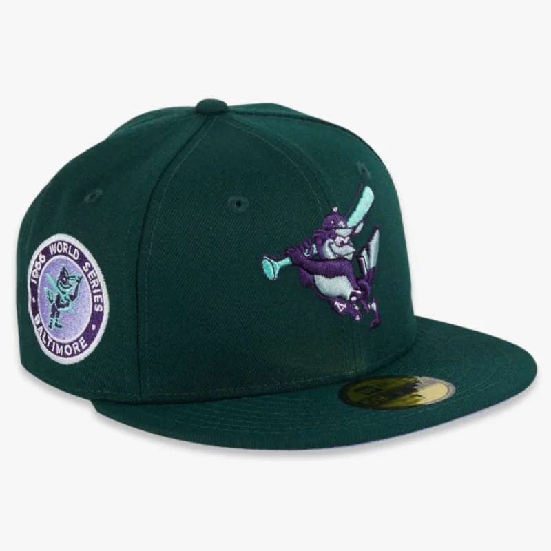 Designer dad cap for upscale casual flair -New Era x MLB Lavender Fields 'Baltimore Orioles 1966 World Series' 59Fifty Patch Fitted Hat (Hat Club Exclusive)