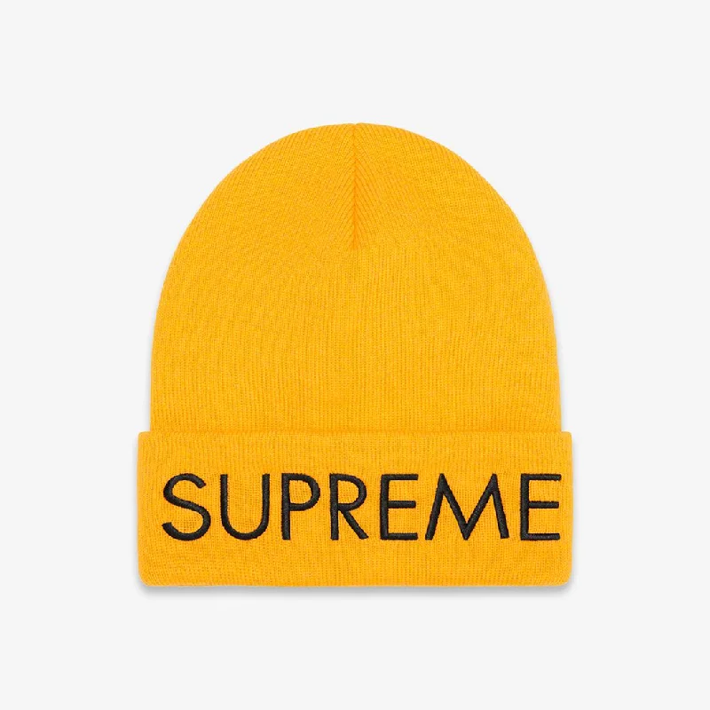 Canvas baseball cap for long-lasting wear -Supreme Beanie 'Capital' Bright Gold (FW22)