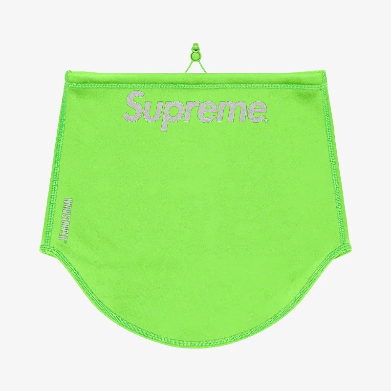 Soft cotton cap with breathable mesh back -Supreme WINDSTOPPER Neck Gaiter Bright Green (FW21)