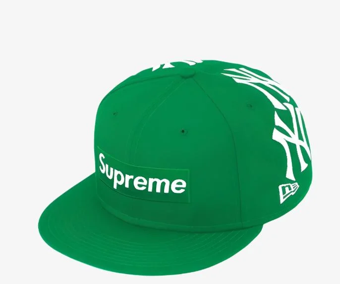 Wool sports cap for chilly game nights -Supreme x MLB New York Yankees x New Era Fitted Hat 'Box Logo' Green (FW21)