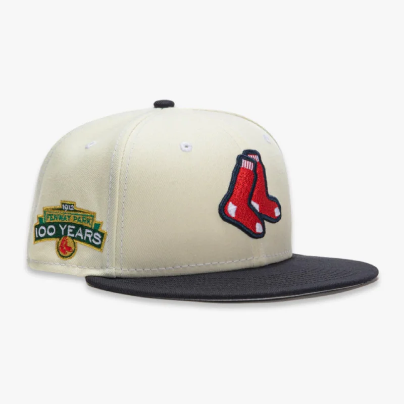 Camouflage dad cap for subtle outdoor blend -New Era x MLB White Dome 'Boston Red Sox Fenway Park 100th Anniversary' 59Fifty Patch Fitted Hat (Hat Club Exclusive)