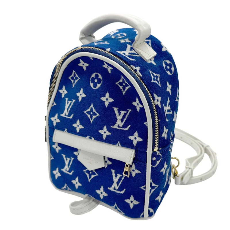 Handle bags with bold checks for trend -Louis Vuitton blue  Velvet Leather Backpack (Pre-Owned)