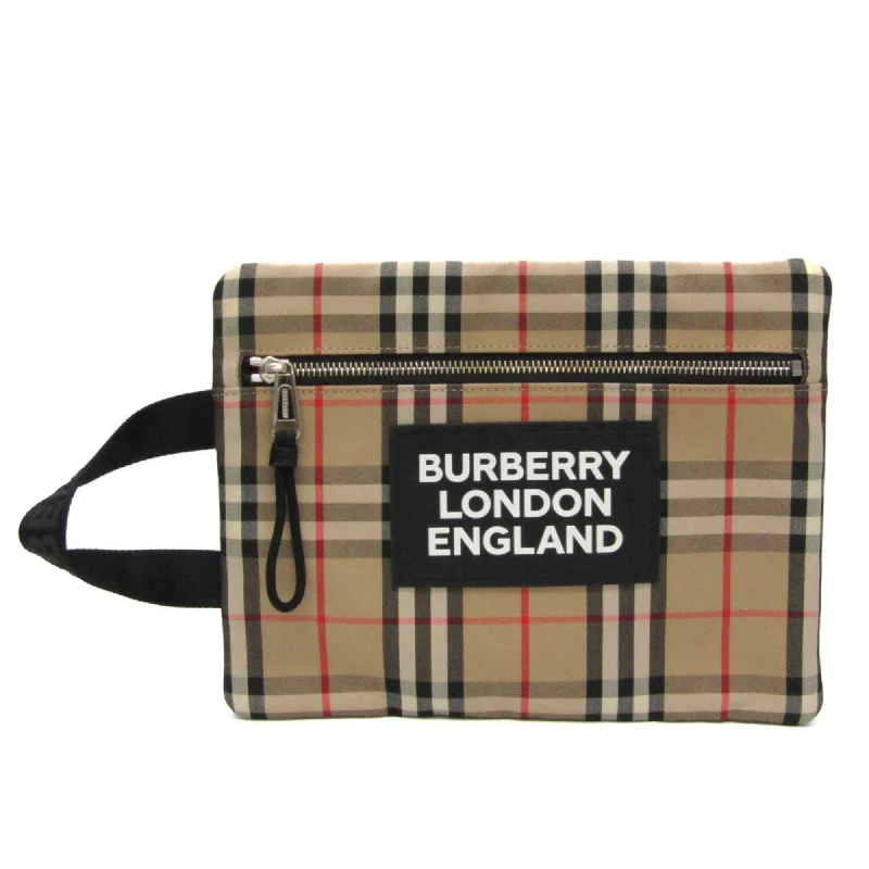 Handle bags with sleek silhouettes for fashion -Burberry  Polyester Cotton Clutch Bag (Pre-Owned)