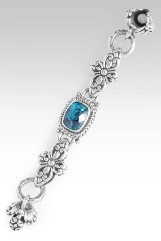 Bracelets with spiral designs for eye-catching twist -Bracelet Component™ II in Blue Zircon