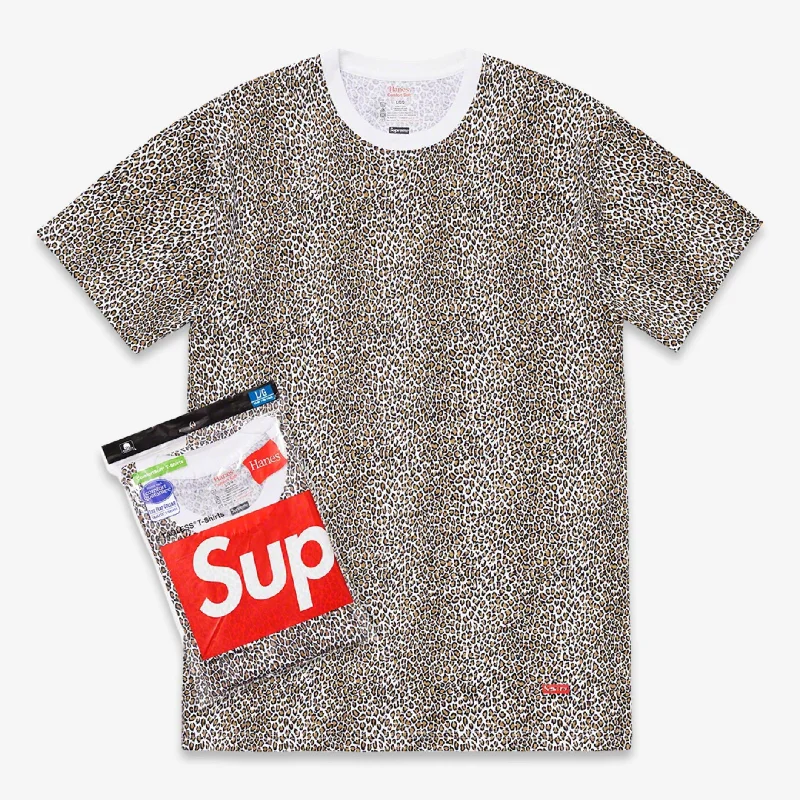 Premium leather cap for upscale casual looks -Supreme x Hanes Tagless Tees (2 Pack) Leopard (SS19)