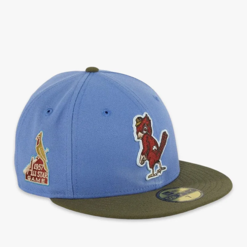 Waterproof sports cap for wet training runs -New Era x MLB Great Outdoors 'St. Louis Cardinals 1957 All-Star Game' 59Fifty Patch Fitted Hat (Hat Club Exclusive)