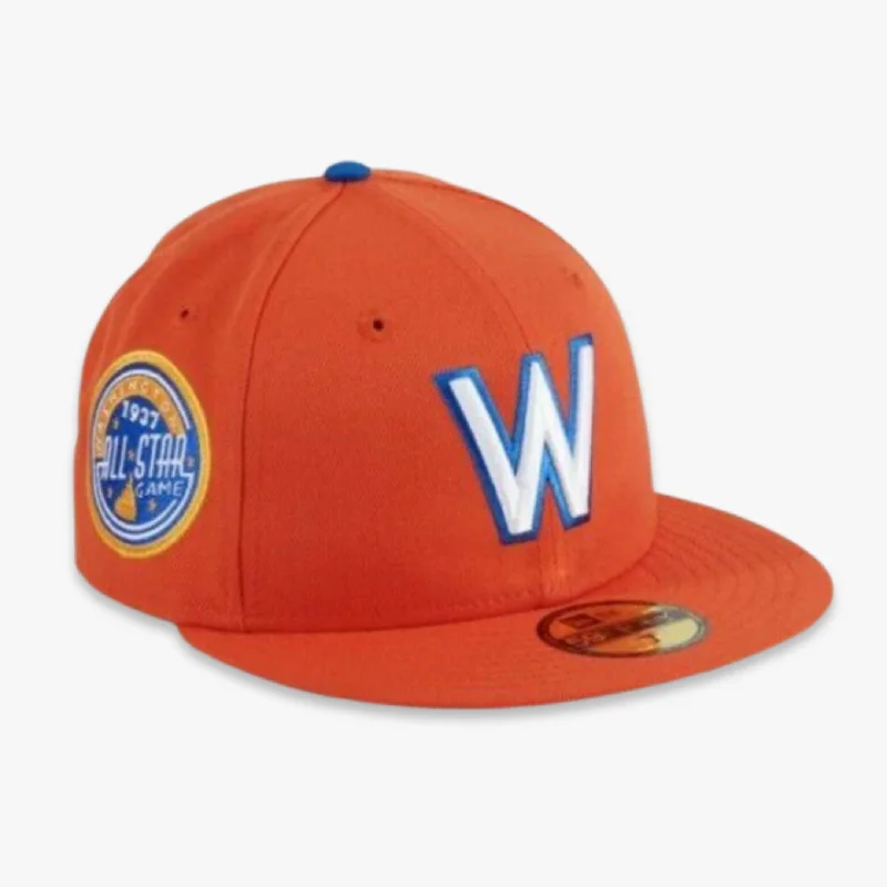 Mesh dad cap for ventilated hot days -New Era x MLB Cereal Pack 'Washington Senators 1937 All-Star Game' (Wheaties) 59Fifty Patch Fitted Hat (Hat Club Exclusive)