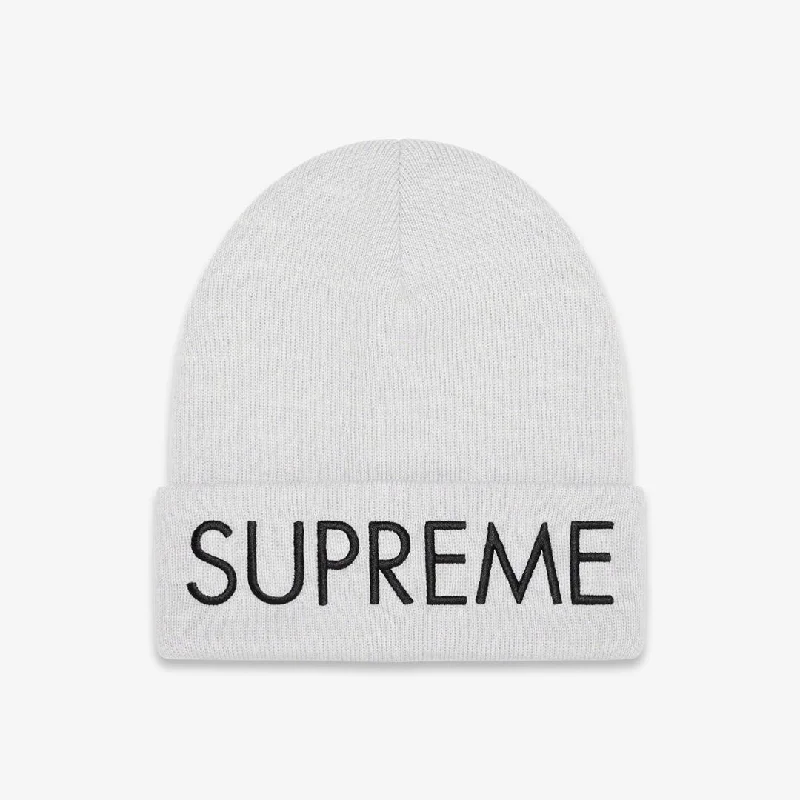 Lightweight cap for summer hiking trails -Supreme Beanie 'Capital' Ash Grey (FW22)