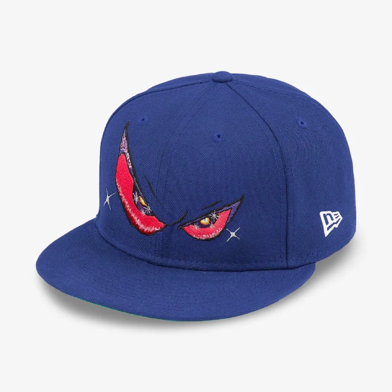 Embroidered cap with personalized name design -Supreme x New Era Fitted Hat 'Eyes' Royal Blue (FW21)