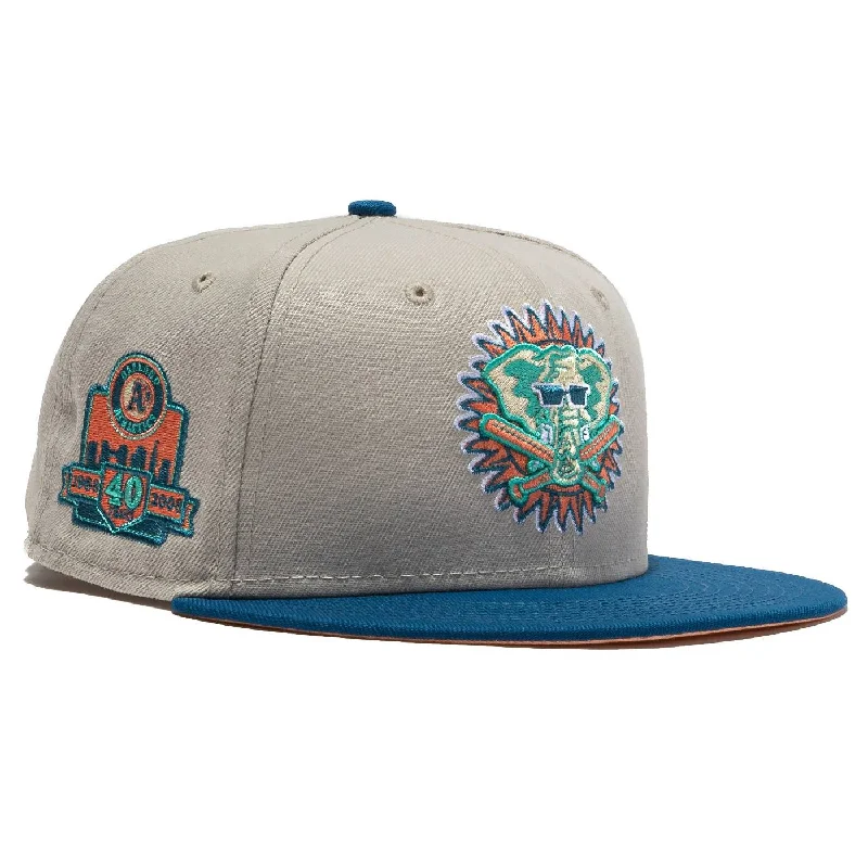 Graphic dad cap for quirky personality shine -New Era x MLB Ocean Drive 'Oakland Athletics 40 Years Anniversary' 59Fifty Patch Fitted Hat (Hat Club Exclusive)