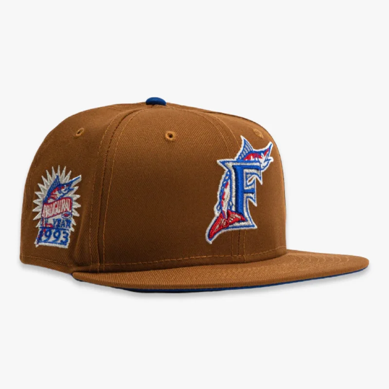 Soft cap for sensitive scalp comfort -New Era x MLB Ballpark Snacks 'Miami Marlins 1993 Inaugural Season' 59Fifty Patch Fitted Hat (Hat Club Exclusive)