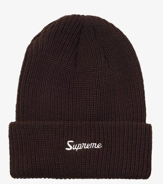 Minimalist mesh cap for airy lightweight feel -Supreme Loose Gauge Beanie Brown (FW21)