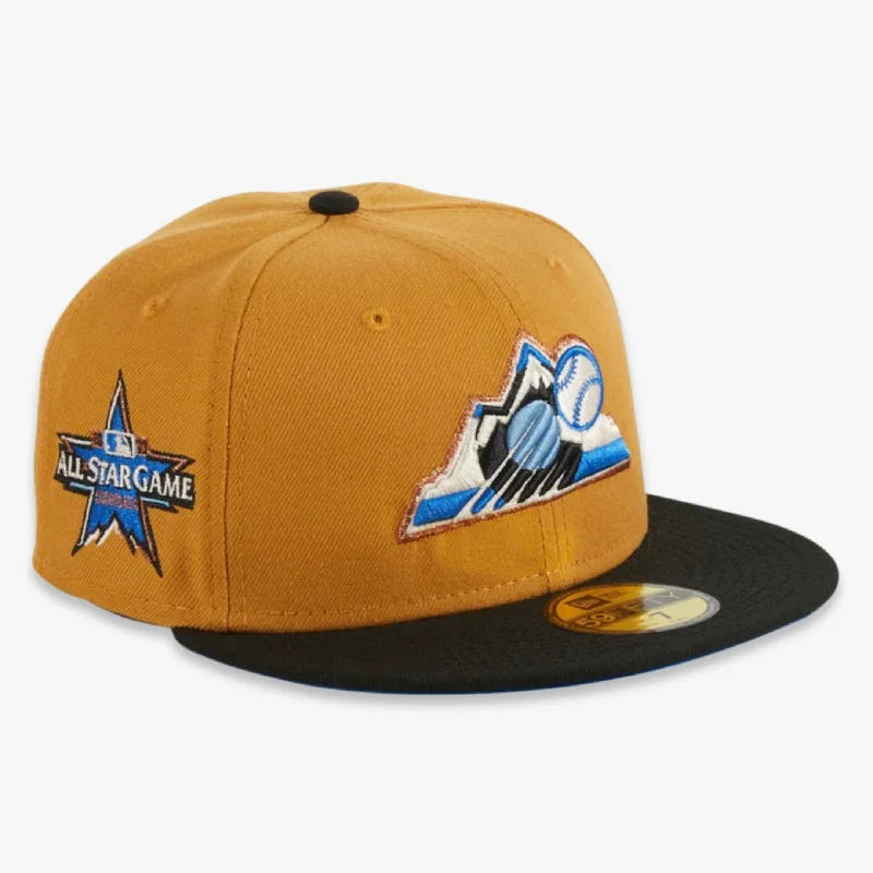 Trucker mesh cap for ventilated cool wear -New Era x MLB Ancient Egypt 'Colorado Rockies 2021 All-Star Game' 59Fifty Patch Fitted Hat (Hat Club Exclusive)