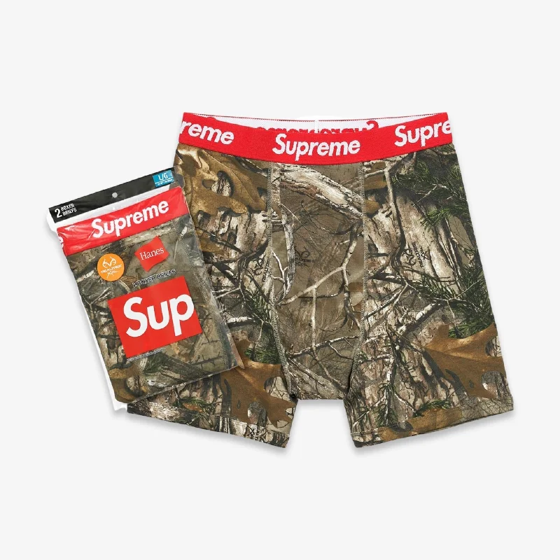 Camouflage cap for hunting trip essentials -Supreme x Hanes Boxer Briefs (2 Pack) Realtree (FW17)