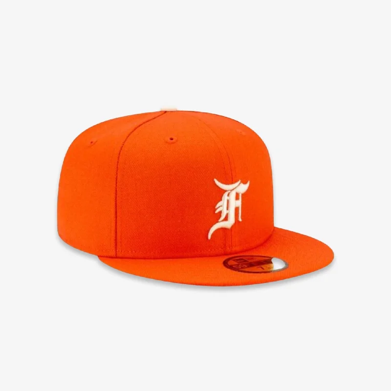 Durable canvas cap for rugged outdoor use -New Era x Fear of God Essentials 59Fifty Fitted Hat Orange (FW21) 60185368