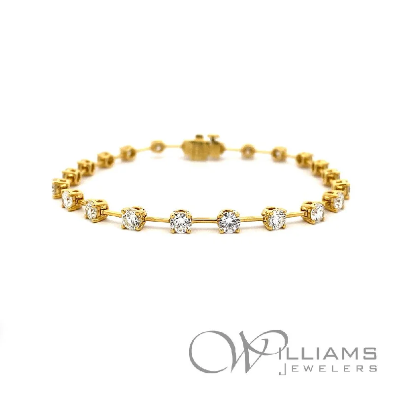 Bracelets with engraved constellations for stargazers -Williams Signature 18 Karat Diamond Bracelet