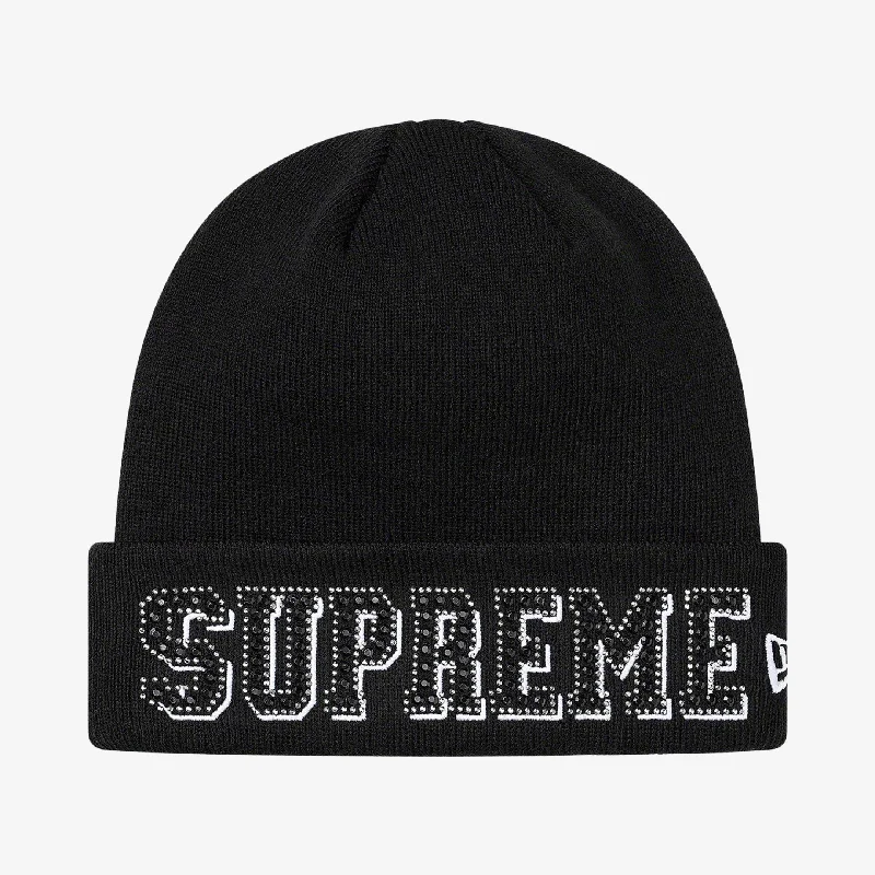 Camo trucker cap for outdoor adventure style -Supreme x New Era Beanie 'Gems' Black (SS20)