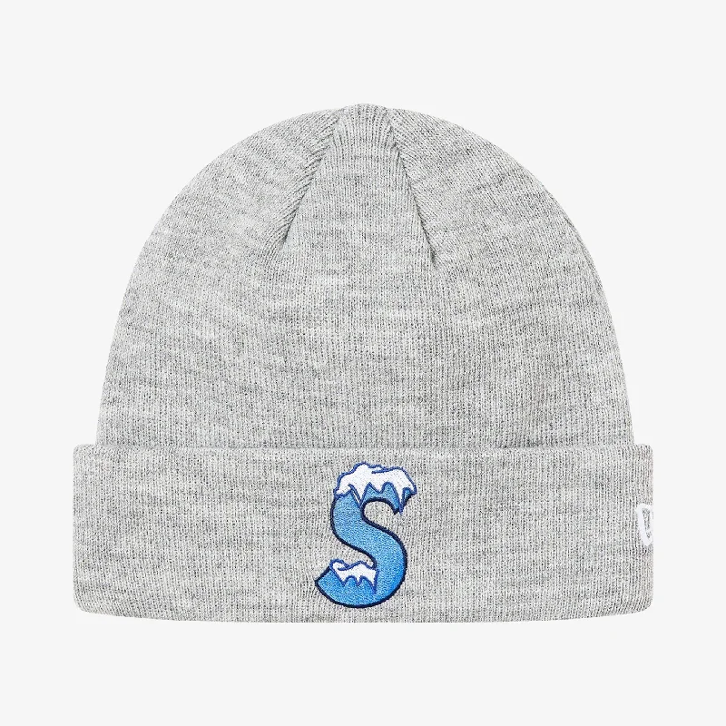 Cotton twill cap for durable daily use -Supreme x New Era Beanie 'S Logo' Heather Grey (FW20)