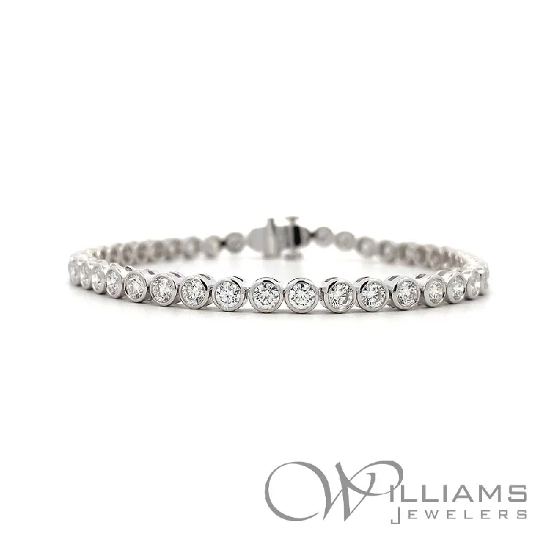 Bangles with natural amber for warm glow -Williams Signature 18 Karat Diamond Bracelet