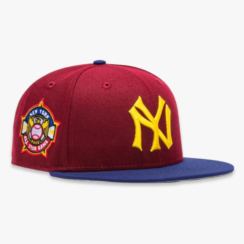 Canvas baseball cap for long-lasting wear -New Era x MLB Sangria 'New York Yankees 1939 All-Star Game' 59Fifty Patch Fitted Hat (Hat Club Exclusive)