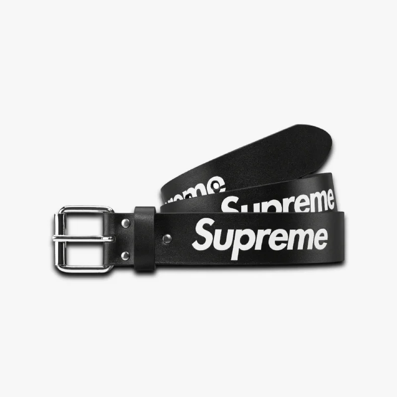 Bright red cap for standout team spirit -Supreme Repeat Leather Belt Black (SS23)