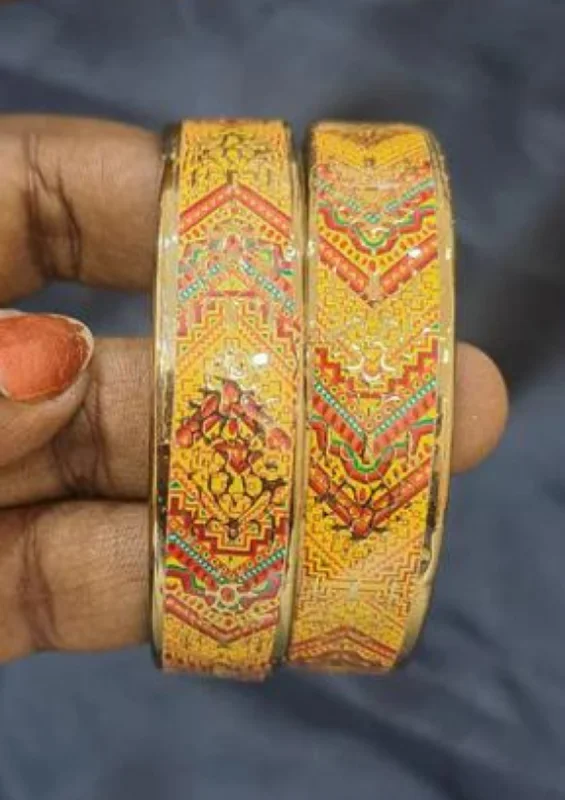 Bangles with oxidized gold for antique look -Pleasing Multicolor Glass Bangles With Arrow Design Work For Women