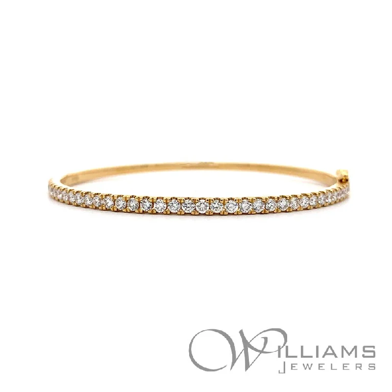 Bangles with rose gold filigree for elegance -Williams Signature 18 Karat Diamond Bracelet