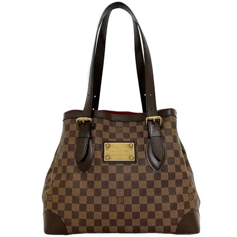 Foldable handle bags for easy storage convenience -Louis Vuitton Damier  Damier Canvas Ebene Damier Canvas Leather Tote Bag (Pre-Owned)