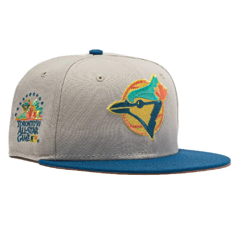 Designer dad cap for upscale casual flair -New Era x MLB Ocean Drive 'Toronto Blue Jays 1991 All-Star Game' 59Fifty Patch Fitted Hat (Hat Club Exclusive)