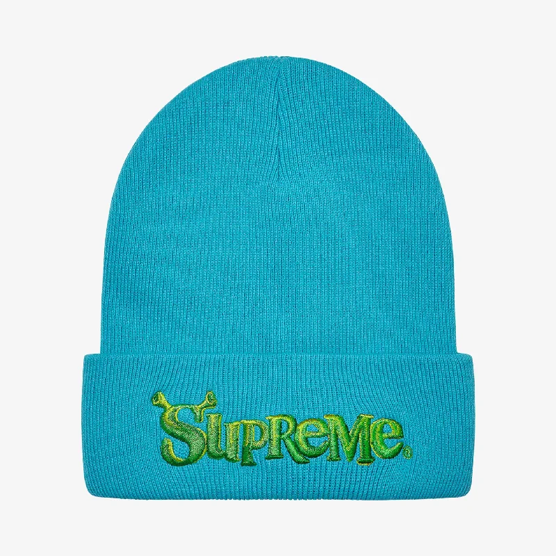 Trucker cap with retro patch design -Supreme Beanie 'Shrek' Turquoise (FW21)