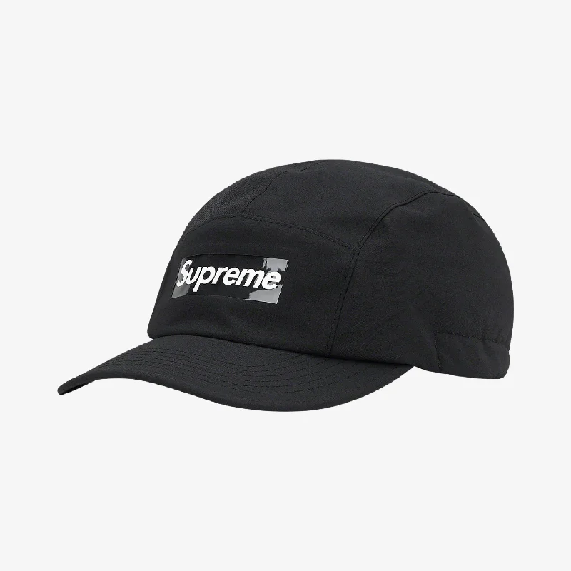 Vintage cap with distressed logo detail -Supreme x GORE-TEX Tech Camp Cap Black (FW21)