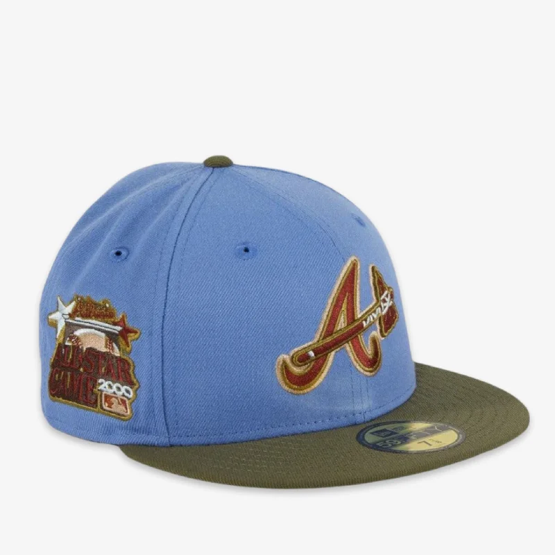 Leather trucker cap for edgy rugged appeal -New Era x MLB Great Outdoors 'Atlanta Braves 2000 All-Star Game' 59Fifty Patch Fitted Hat (Hat Club Exclusive)