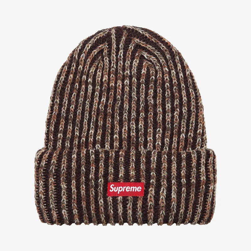 Lightweight sports cap with UV protection -Supreme Rainbow Knit Loose Gauge Beanie Dark Brown (FW21)