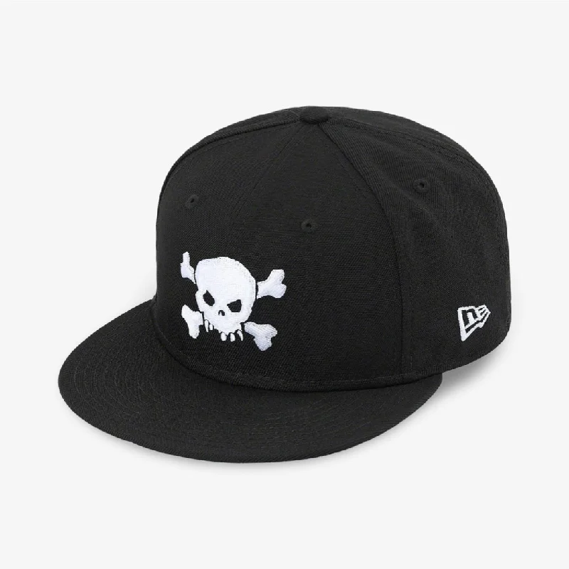 Camouflage cap with adjustable strap back -Supreme x New Era Fitted Hat 'Skull' Black (SS21)