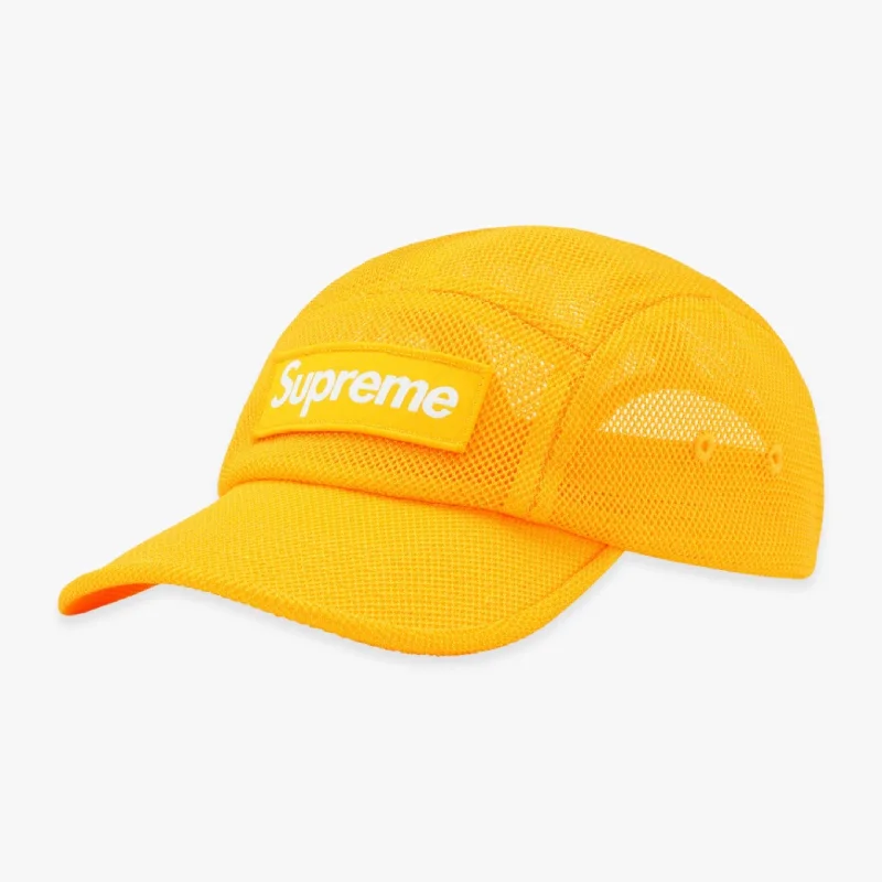 Bright cap for fun festival outfits -Supreme x Cordura Camp Cap 'Mesh' Yellow (SS23)