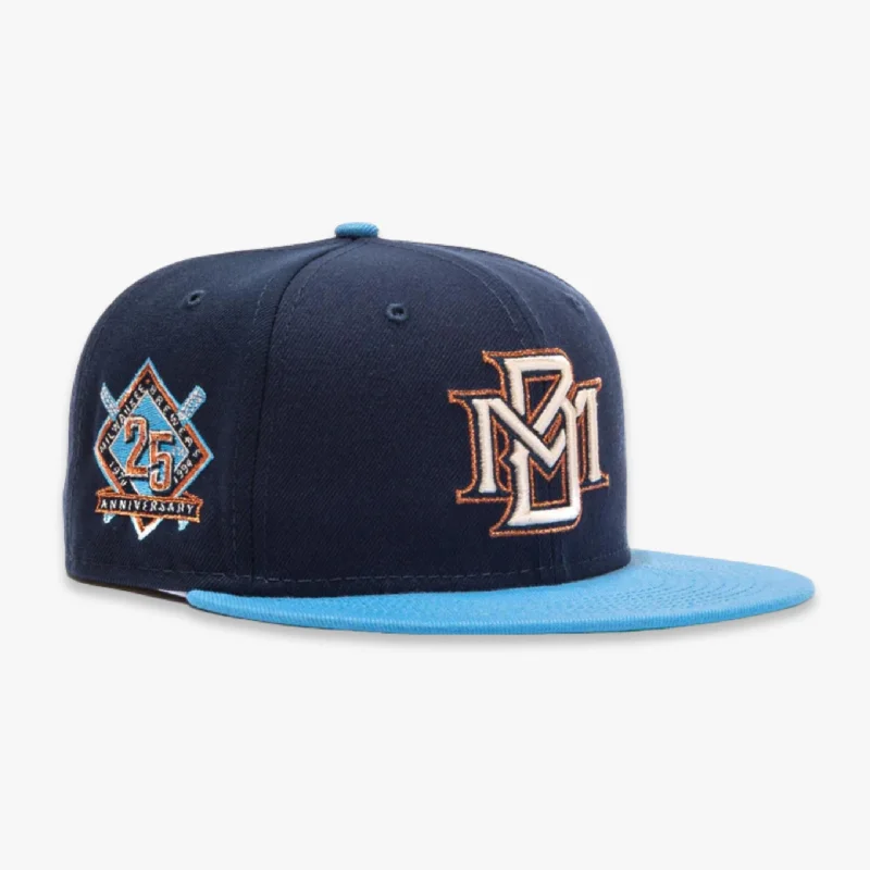 Bright neon cap for bold visibility needs -New Era x MLB Beer Pack 'Milwaukee Brewers 25th Anniversary' 59Fifty Patch Fitted Hat (Hat Club Exclusive)