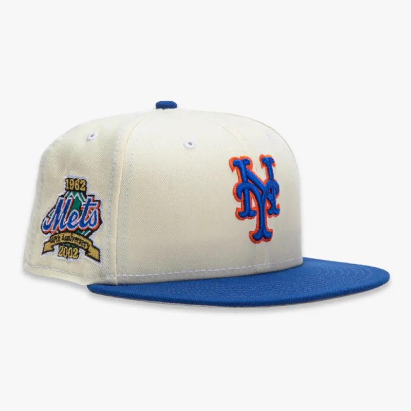 Stylish snapback cap for urban street style -New Era x MLB White Dome 'New York Mets 40th Anniversary' 59Fifty Patch Fitted Hat (Hat Club Exclusive)