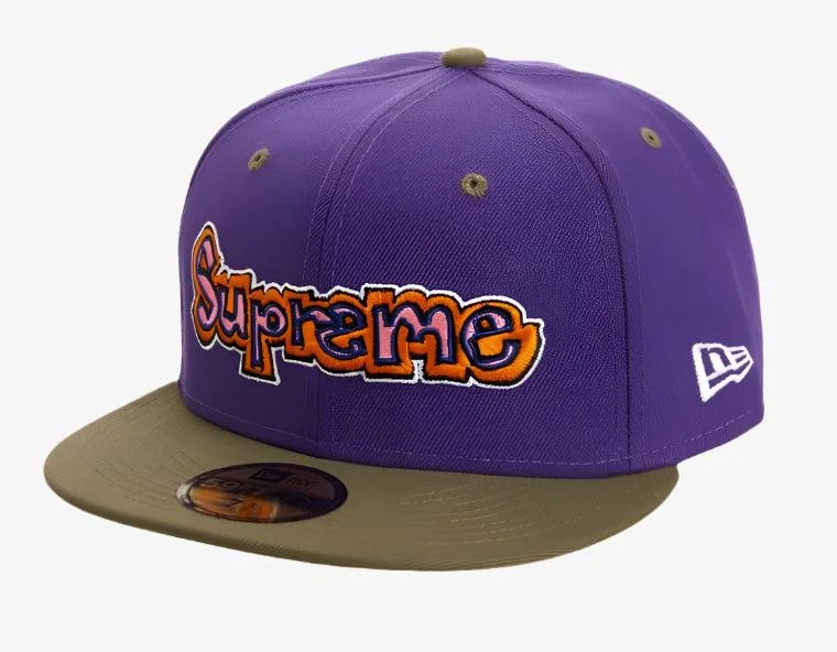 Wool sports cap for chilly game nights -Supreme x New Era Fitted Hat 'Gonz Logo' Purple (SS21)