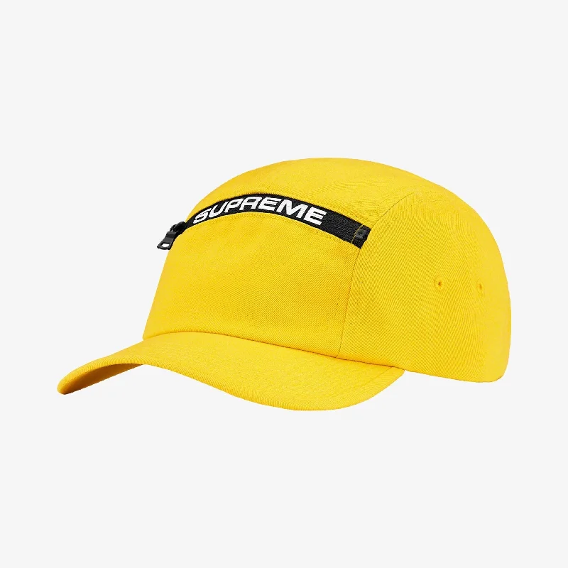 Casual denim cap for laid-back vibes -Supreme Top Zip Camp Cap Yellow (FW21)