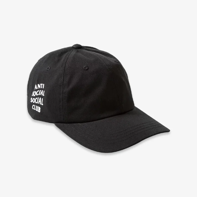 Classic cap with simple logo embroidery -Anti Social Social Club ASSC 'Get Weird' Cap Black (FW19)