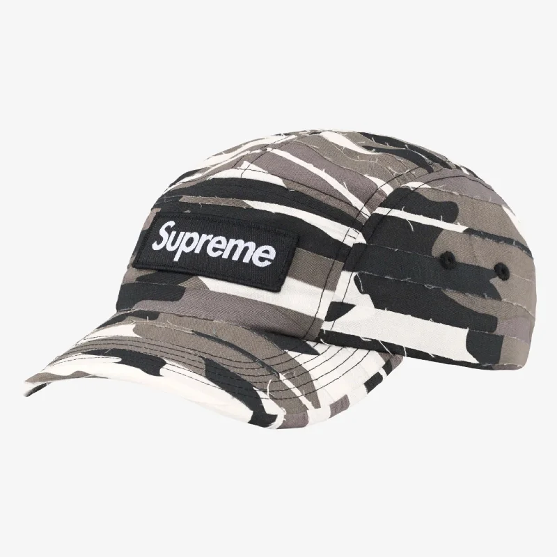 Adjustable strap cap for custom size comfort -Supreme Camp Cap 'Layered Camo' White (SS23)