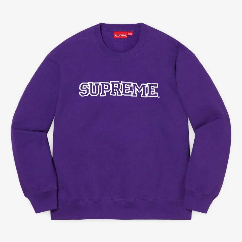 Premium leather cap for upscale casual looks -Supreme Crewneck 'Shattered Logo' Purple (FW21)