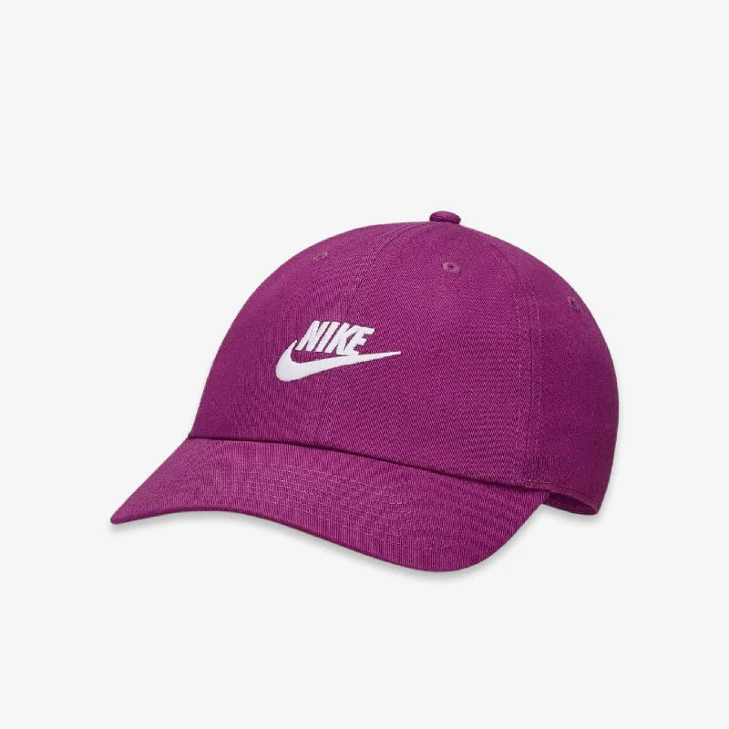 Retro striped cap for vintage sporty vibes -Nike Sportswear Heritage86 Futura Adjustable Hat Viotech Purple 913011-503