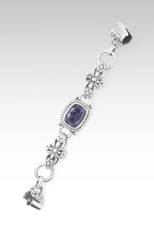 Bracelets with knot accents for symbolic charm -Bracelet Component™ in Blueberry Quartz