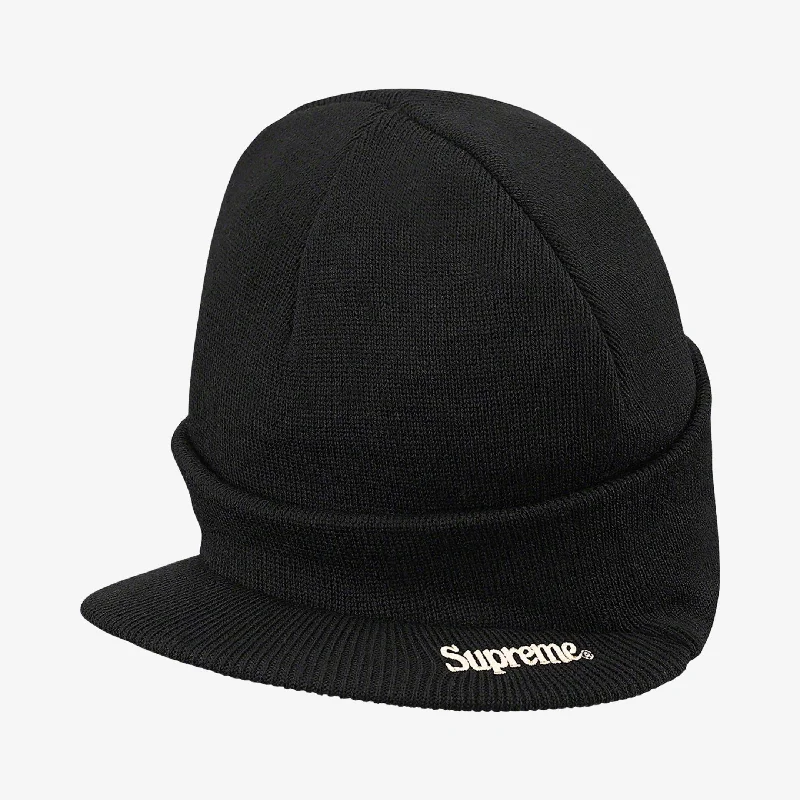 Classic baseball cap for casual everyday wear -Supreme x Timberland Beanie 'Radar' Black (FW21)